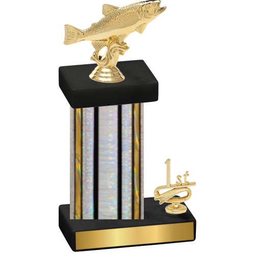 Accented Single Silver Glacier First Place Fishing Trophy