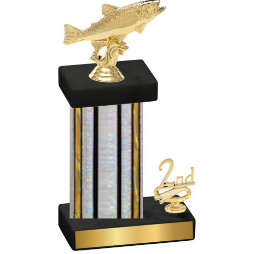 Accented Single Silver Glacier Second Place Fishing Trophy