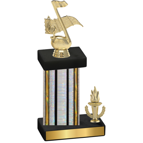 Accented Single Silver Glacier Victory Music Trophy