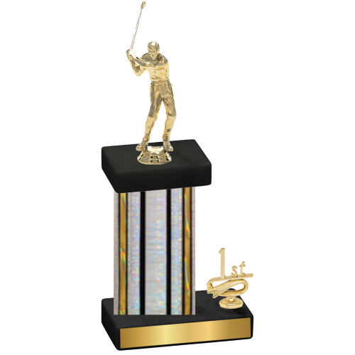 Accented Single Silver Glacier First Place Golf Trophy