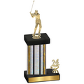 Accented Single Silver Glacier Year Golf Trophy