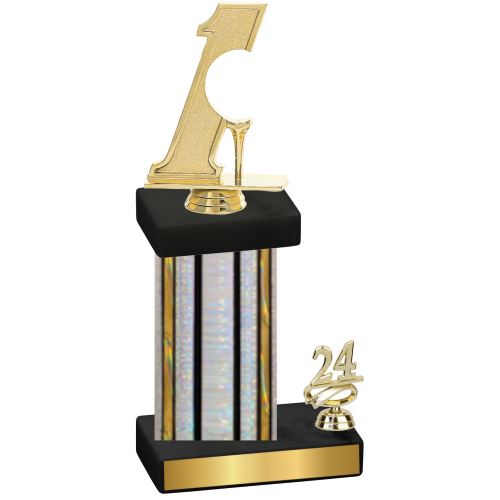 Accented Single Silver Glacier Year Golf Trophy