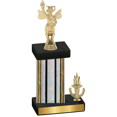 Accented Single Silver Glacier Victory Academics Trophy