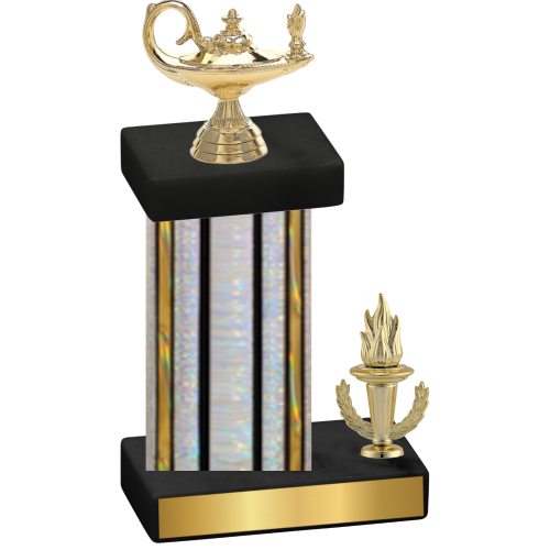 Accented Single Silver Glacier Victory Academics Trophy