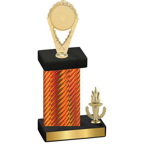 Accented Single Orange Carbon Fiber Victory Insert Trophy