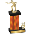 Accented Single Orange Carbon Fiber Year Shooter Trophy