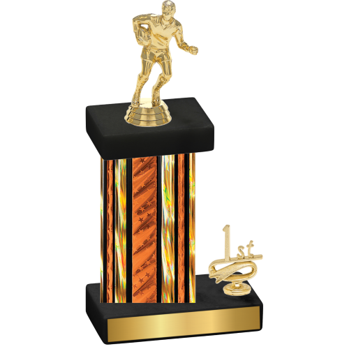 Accented Single Orange Glacier First Place Rugby Trophy