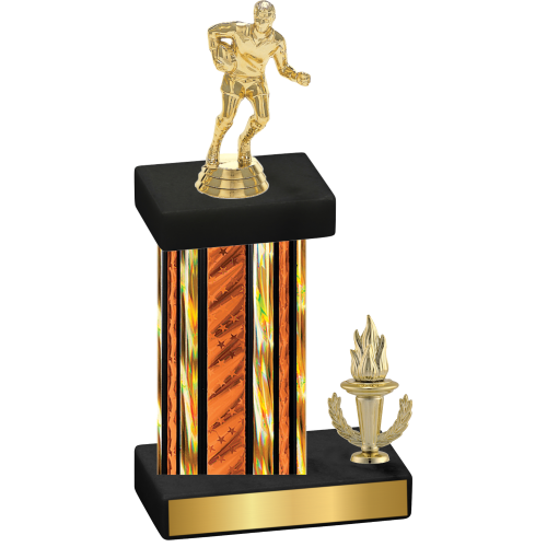 Accented Single Orange Glacier Victory Rugby Trophy