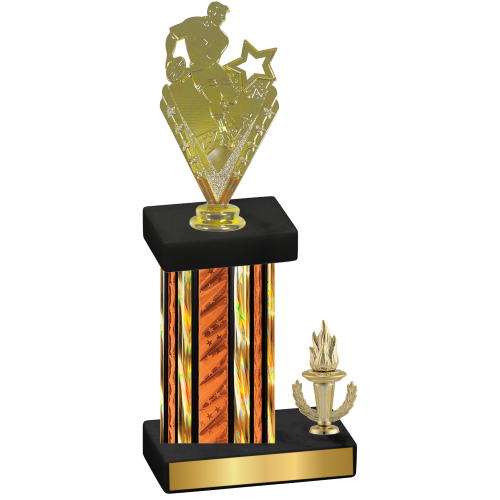 Accented Single Orange Glacier Victory Rugby Trophy