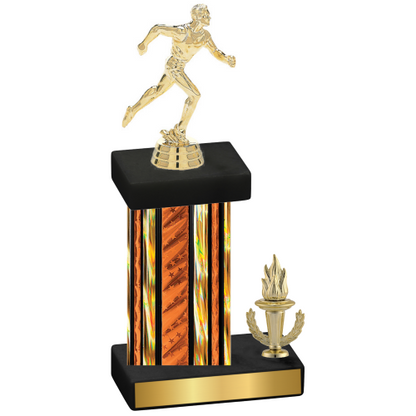 Accented Single Orange Glacier Victory Running Trophy