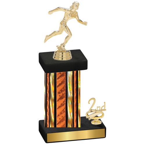 Accented Single Orange Glacier Second Place Running Trophy