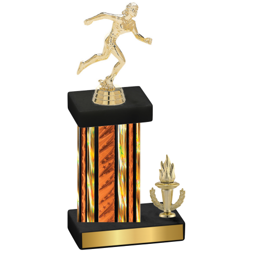 Accented Single Orange Glacier Victory Running Trophy