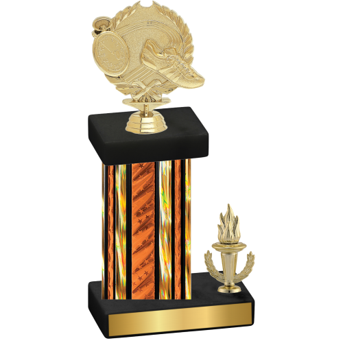 Accented Single Orange Glacier Victory Running Trophy