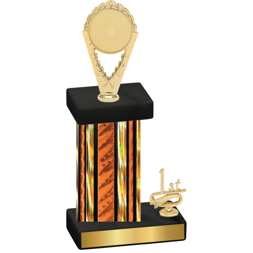 Accented Single Orange Glacier First Place Insert Trophy