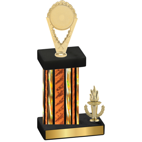 Accented Single Orange Glacier Victory Insert Trophy