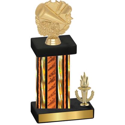 Accented Single Orange Glacier Victory Cheerleading Trophy