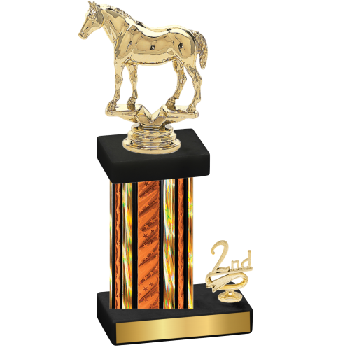 Accented Single Orange Glacier Second Place Horses Trophy