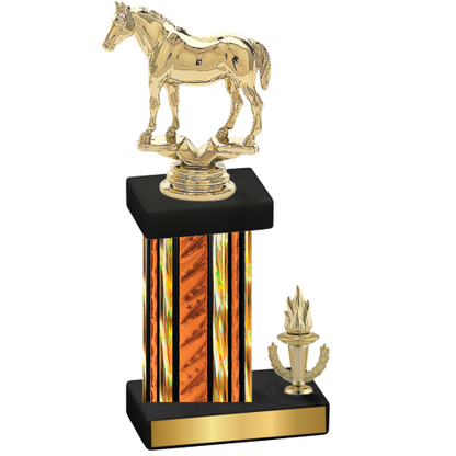 Accented Single Orange Glacier Victory Horses Trophy