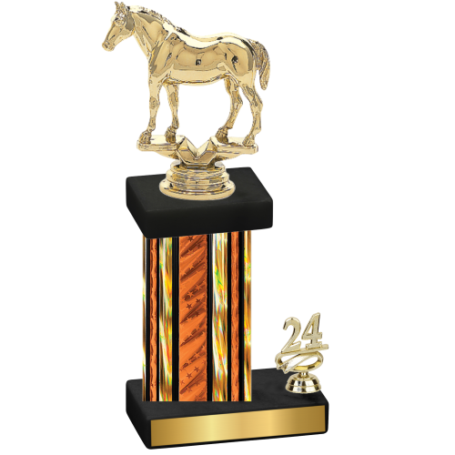 Accented Single Orange Glacier Year Horses Trophy