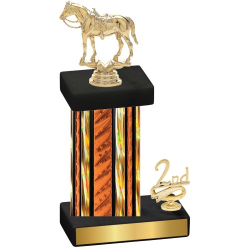 Accented Single Orange Glacier Second Place Horses Trophy