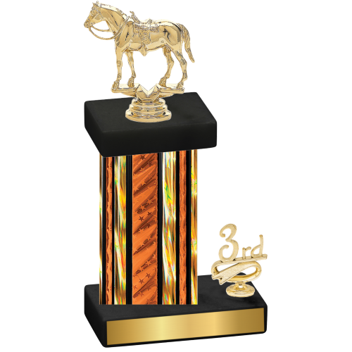 Accented Single Orange Glacier Third Place Horses Trophy