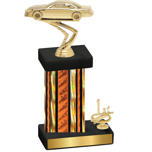 Accented Single Orange Glacier First Place Cars Trophy