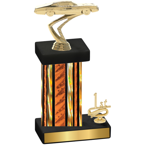 Accented Single Orange Glacier First Place Cars Trophy