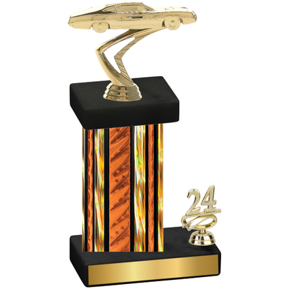 Accented Single Orange Glacier Year Cars Trophy