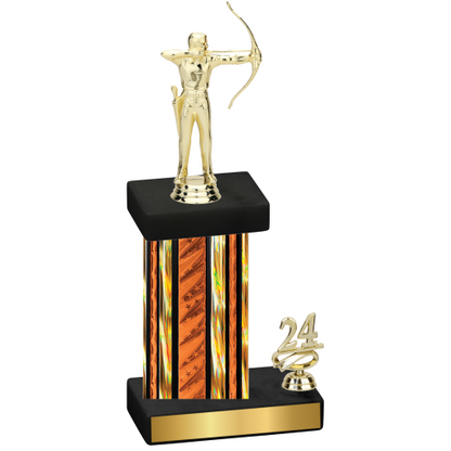 Accented Single Orange Glacier Year Archery Trophy