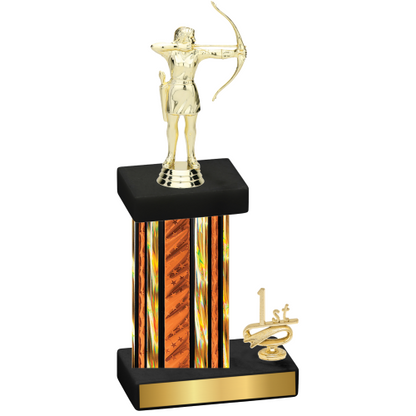 Accented Single Orange Glacier First Place Archery Trophy