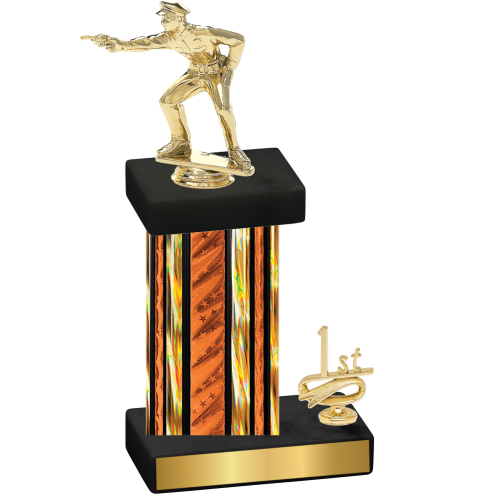 Accented Single Orange Glacier First Place Shooter Trophy