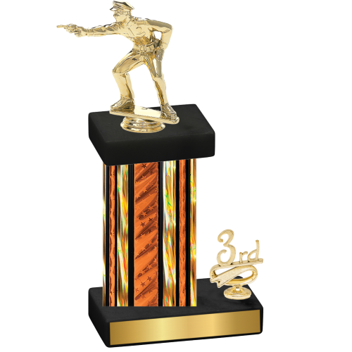 Accented Single Orange Glacier Third Place Shooter Trophy
