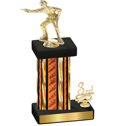 Accented Single Orange Glacier Third Place Shooter Trophy