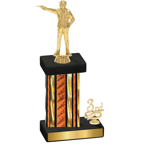 Accented Single Orange Glacier Third Place Shooter Trophy