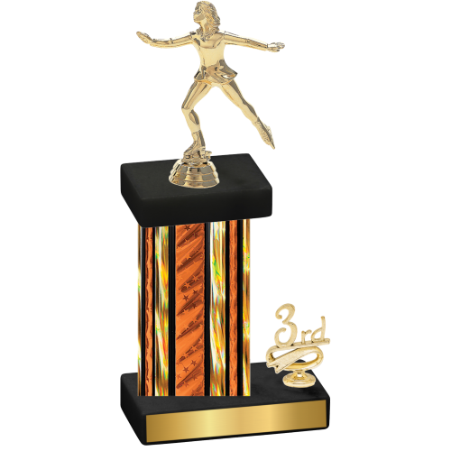 Accented Single Orange Glacier Third Place Skater Trophy