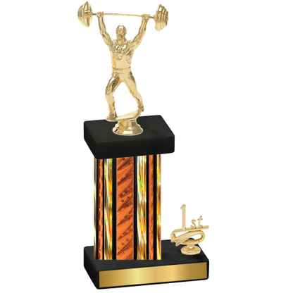 Accented Single Orange Glacier First Place Weights Trophy