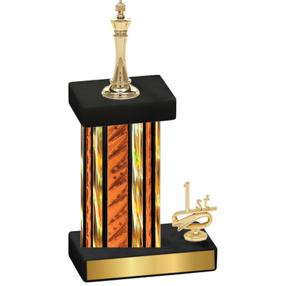 Accented Single Orange Glacier First Place Chess Trophy