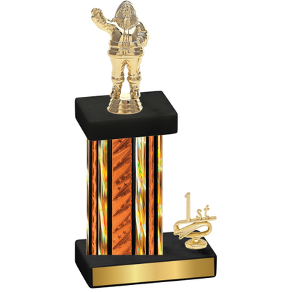 Accented Single Orange Glacier First Place Holiday Trophy