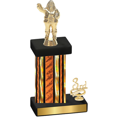 Accented Single Orange Glacier Third Place Holiday Trophy
