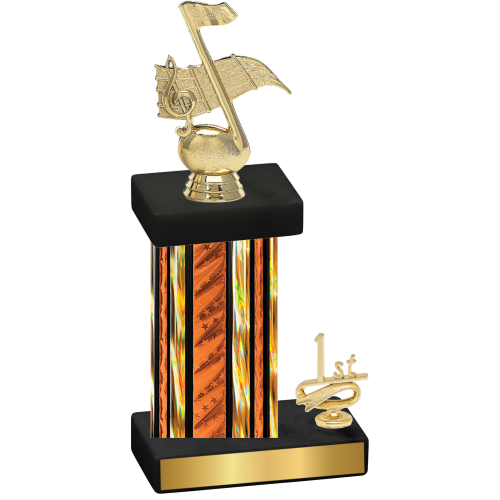 Accented Single Orange Glacier First Place Music Trophy