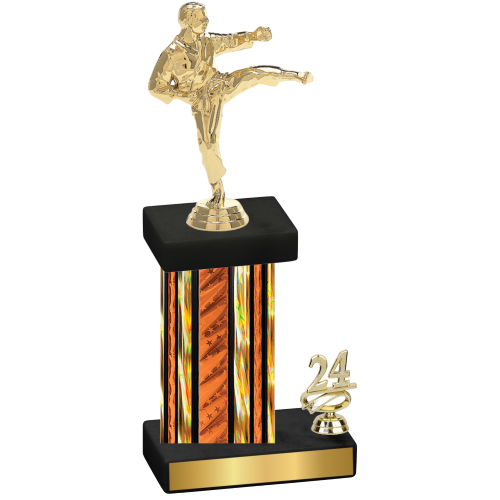 Accented Single Orange Glacier Year Karate Trophy