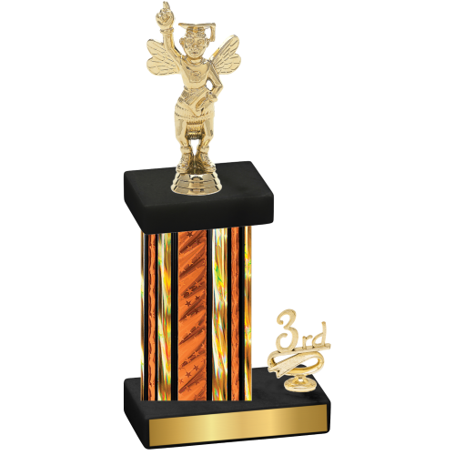 Accented Single Orange Glacier Third Place Academics Trophy