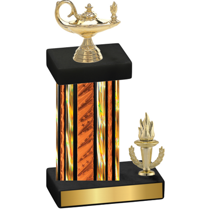 Accented Single Orange Glacier Victory Academics Trophy