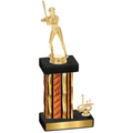 Accented Single Orange Glacier First Place Softball Trophy