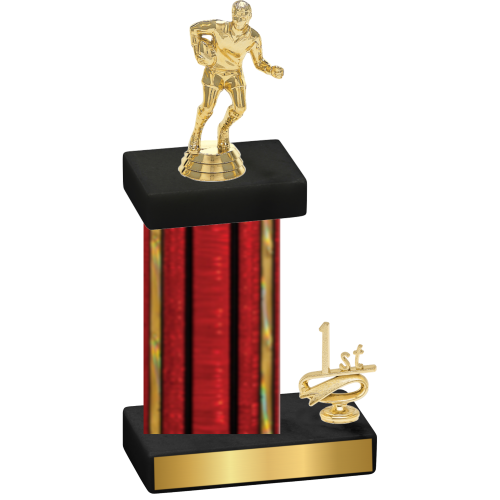 Accented Single Red Glacier First Place Rugby Trophy