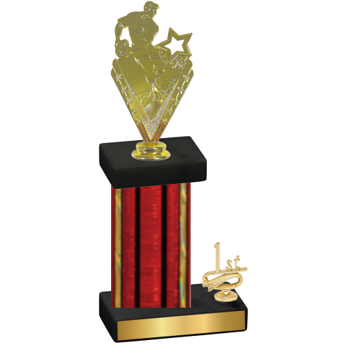 Accented Single Red Glacier First Place Rugby Trophy