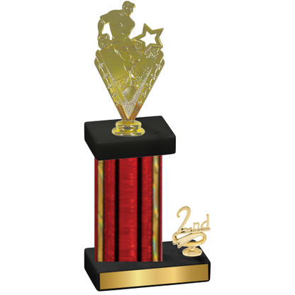 Accented Single Red Glacier Second Place Rugby Trophy