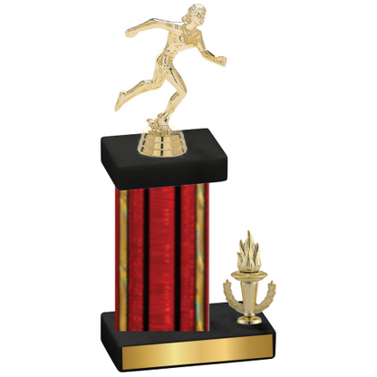 Accented Single Red Glacier Victory Running Trophy