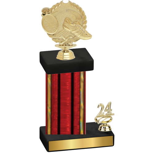 Accented Single Red Glacier Year Running Trophy