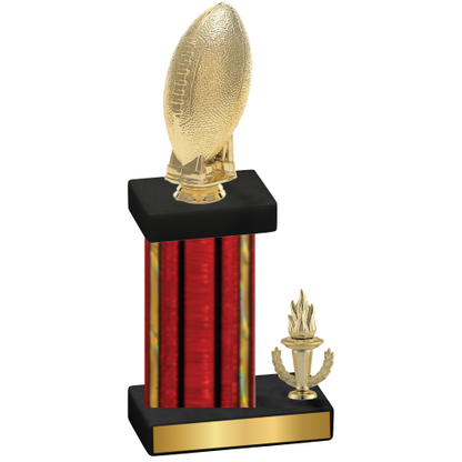 Accented Single Red Glacier Victory Football Trophy